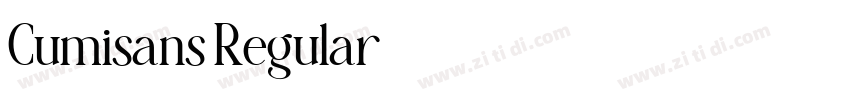 Cumisans Regular字体转换